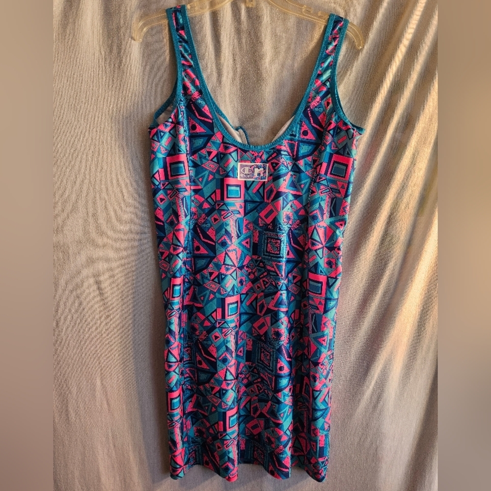 MTV Bodycon Champion Geometric Patterned Sleeveless Dress Sz XL